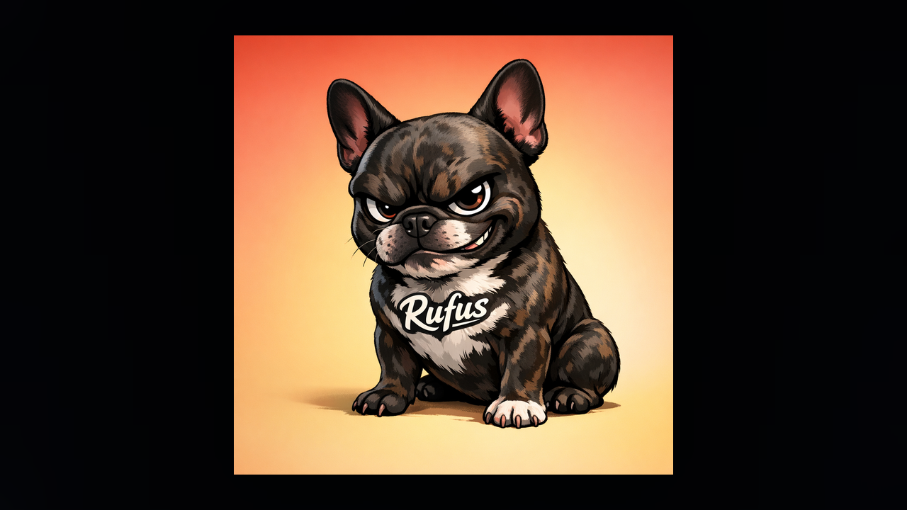Rufus bulldog mascot